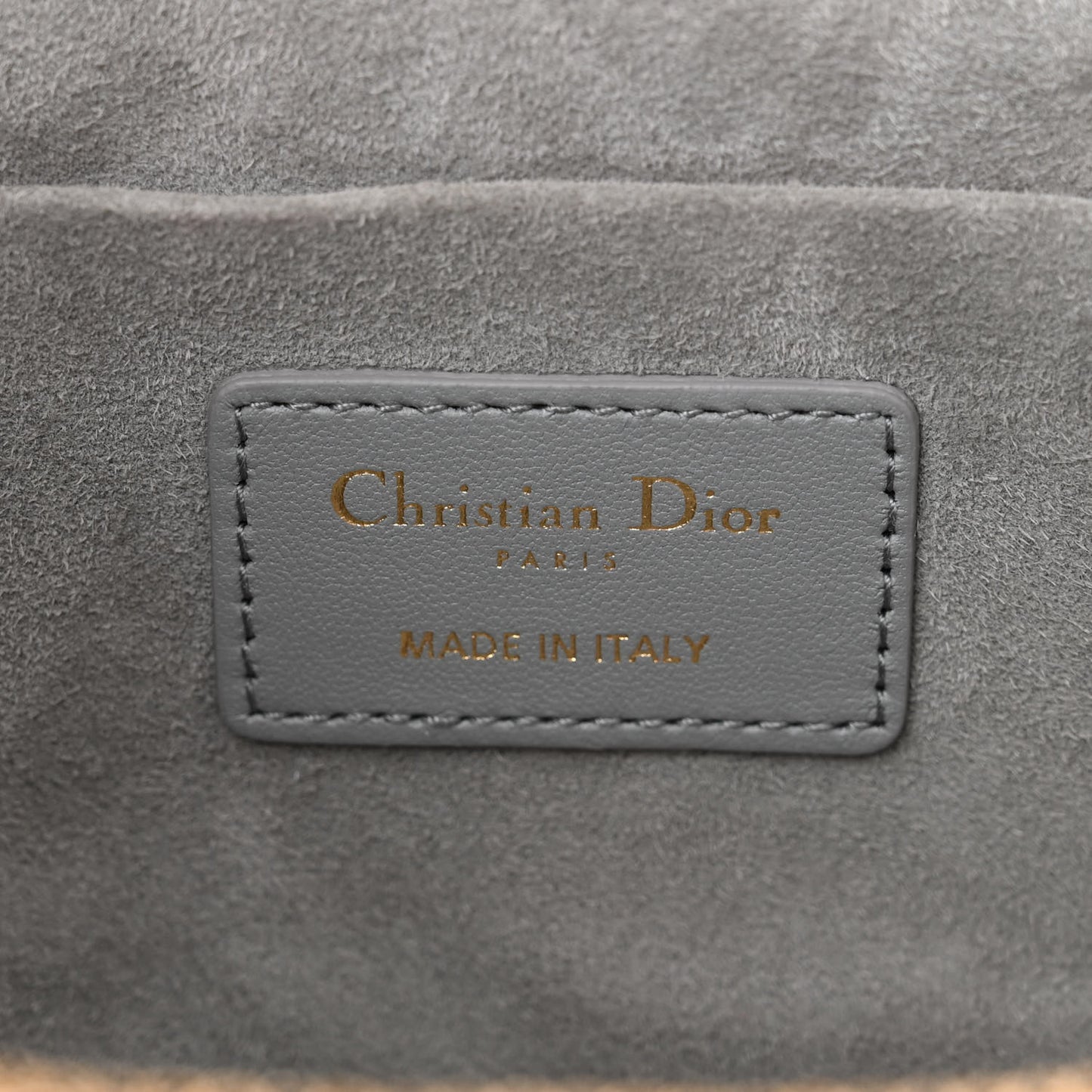 Lambskin Cannage Small Diortravel Vanity Case Grey