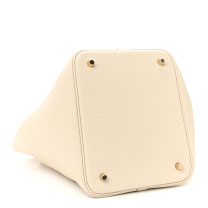 Hermes Taurillon Clemence Picotin Lock 22 MM Beton 7 of 19