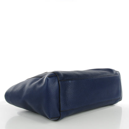 Gucci Pebbled Calfskin Large Lady Tassel Top Handle Bag Dark Blue 4 of 7
