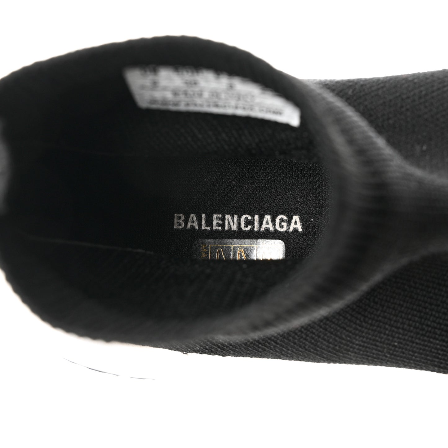 Neoprene Knit Womens Speed Sneakers 38 Black White