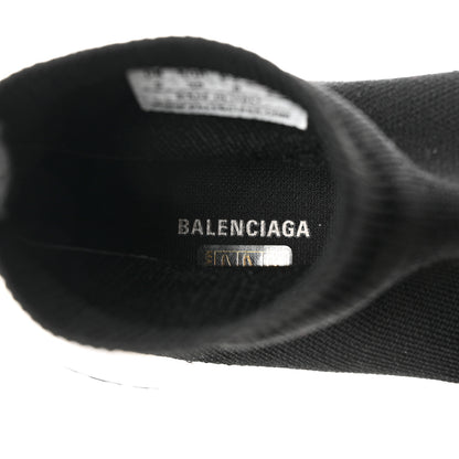 Balenciaga Neoprene Knit Womens Speed Sneakers 38 Black White 7 of 11