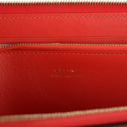 Celine Calfskin Large Zip Around Multifunction Wallet Coquelicot 5 of 7