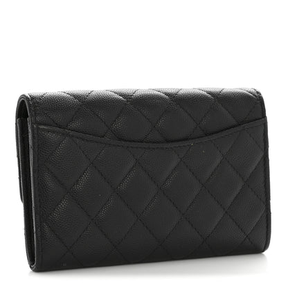 Chanel Caviar Quilted Medium Flap Wallet Black 3 of 12