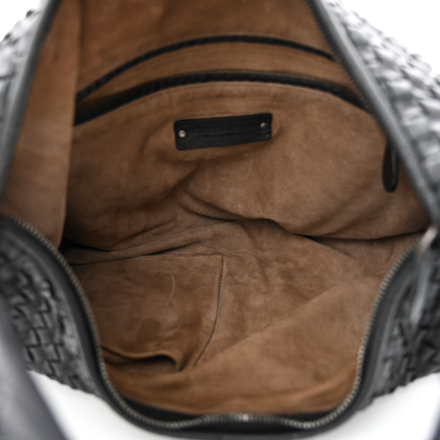 Nappa Intrecciato Large Veneta Hobo Black
