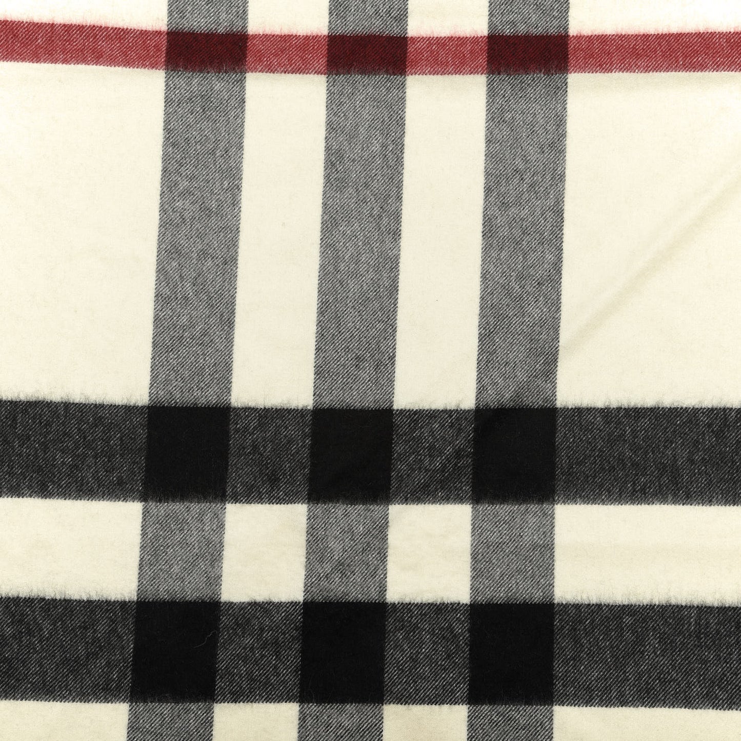 Cashmere Giant House Check Cape Scarf White