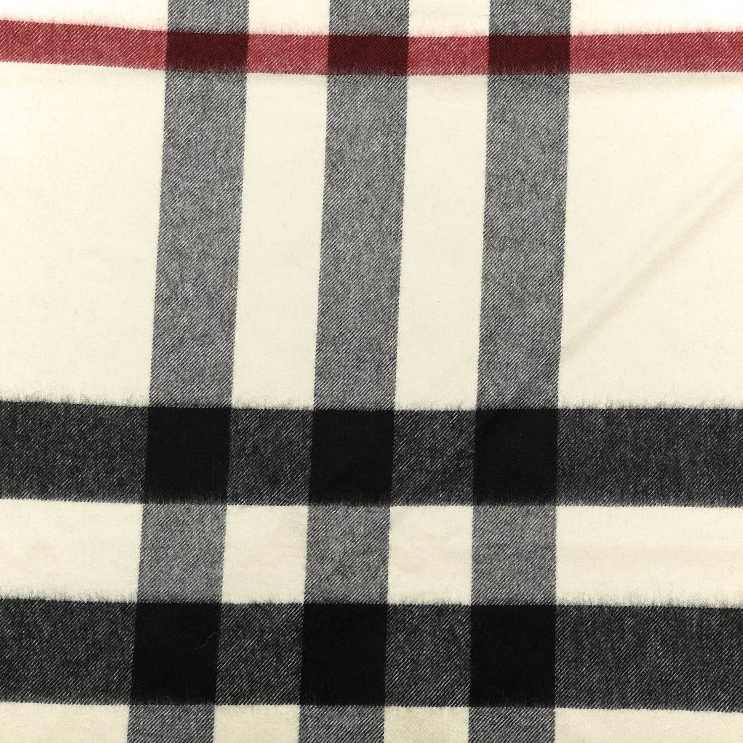 Burberry Cashmere Giant House Check Cape Scarf White 4 of 4