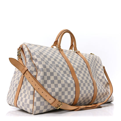 Louis Vuitton Damier Azur Keepall Bandouliere 55 2 of 10