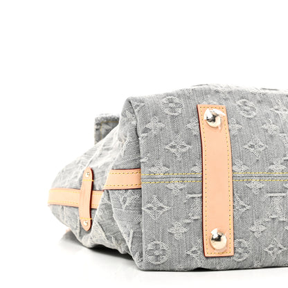 Louis Vuitton Monogram Denim CarryAll MM Washed Grey 9 of 11