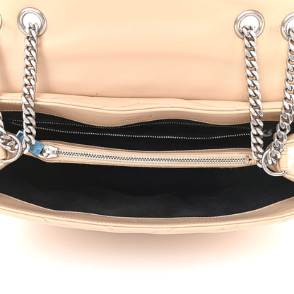 Saint Laurent Calfskin Y Quilted Monogram Medium Loulou Chain Satchel Nude Powder 4 of 11