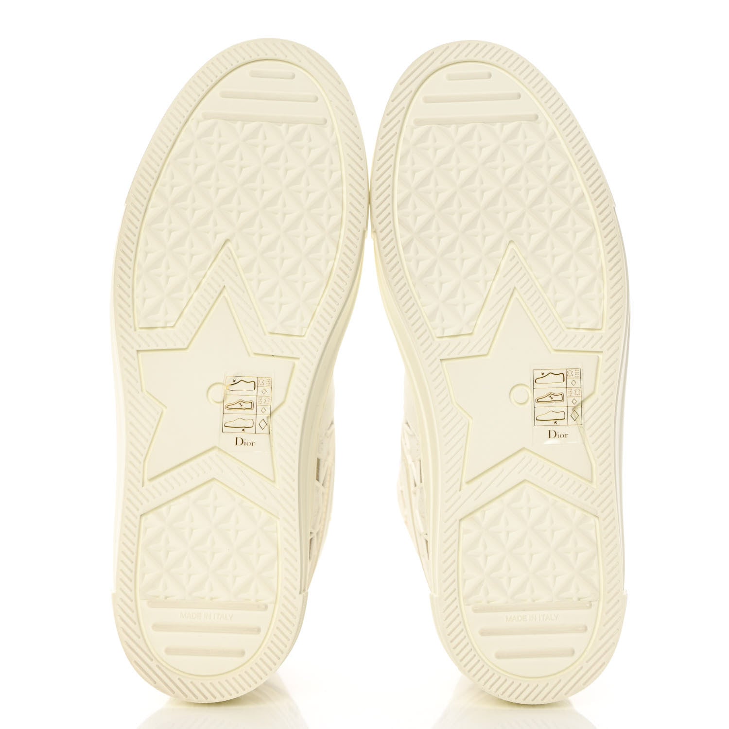 Christian Dior Canvas Embroidered Womens Walk'n' Dior Star High Top Sneakers 36.5 White Gold 10 of 18