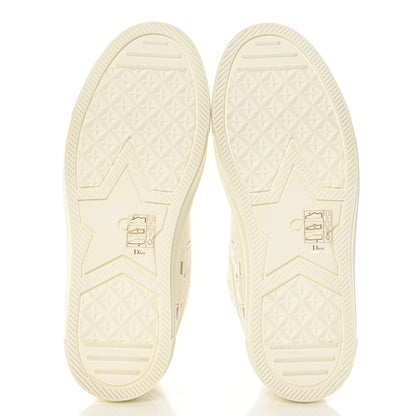 Christian Dior Canvas Embroidered Womens Walk'n' Dior Star High Top Sneakers 36.5 White Gold 10 of 18