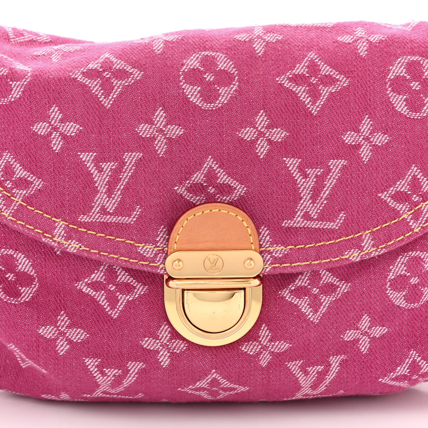 Louis Vuitton Monogram Denim Mini Pleaty Fuchsia 7 of 9