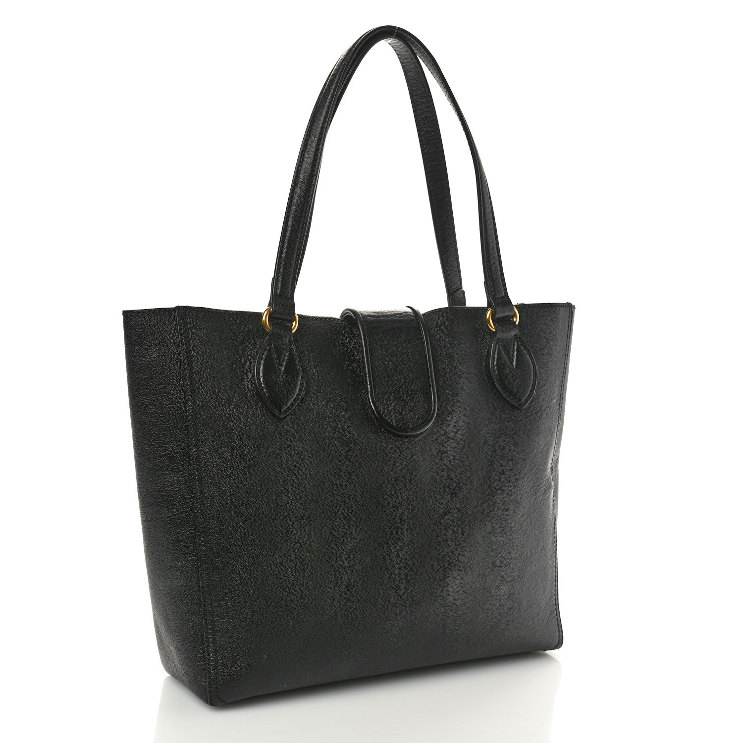 Gucci New Sakai Calfskin Lux Small Dahlia Tote Black 4 of 12