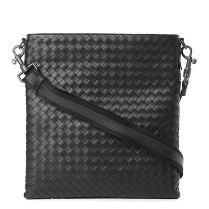 Bottega Veneta Nappa Intrecciato VN Crossbody Messenger Bag Black 1 of 10