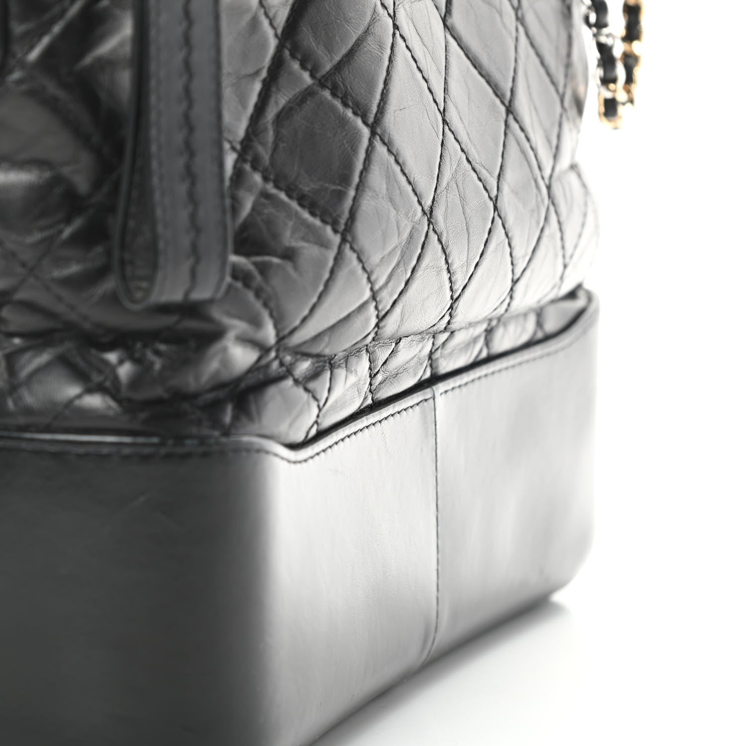 Chanel Aged Calfskin Quilted Medium Gabrielle Hobo Black 16 of 16