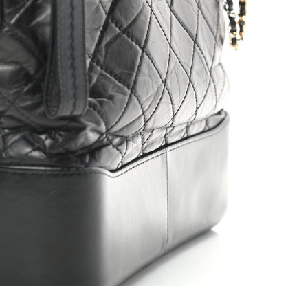 Chanel Aged Calfskin Quilted Medium Gabrielle Hobo Black 16 of 16