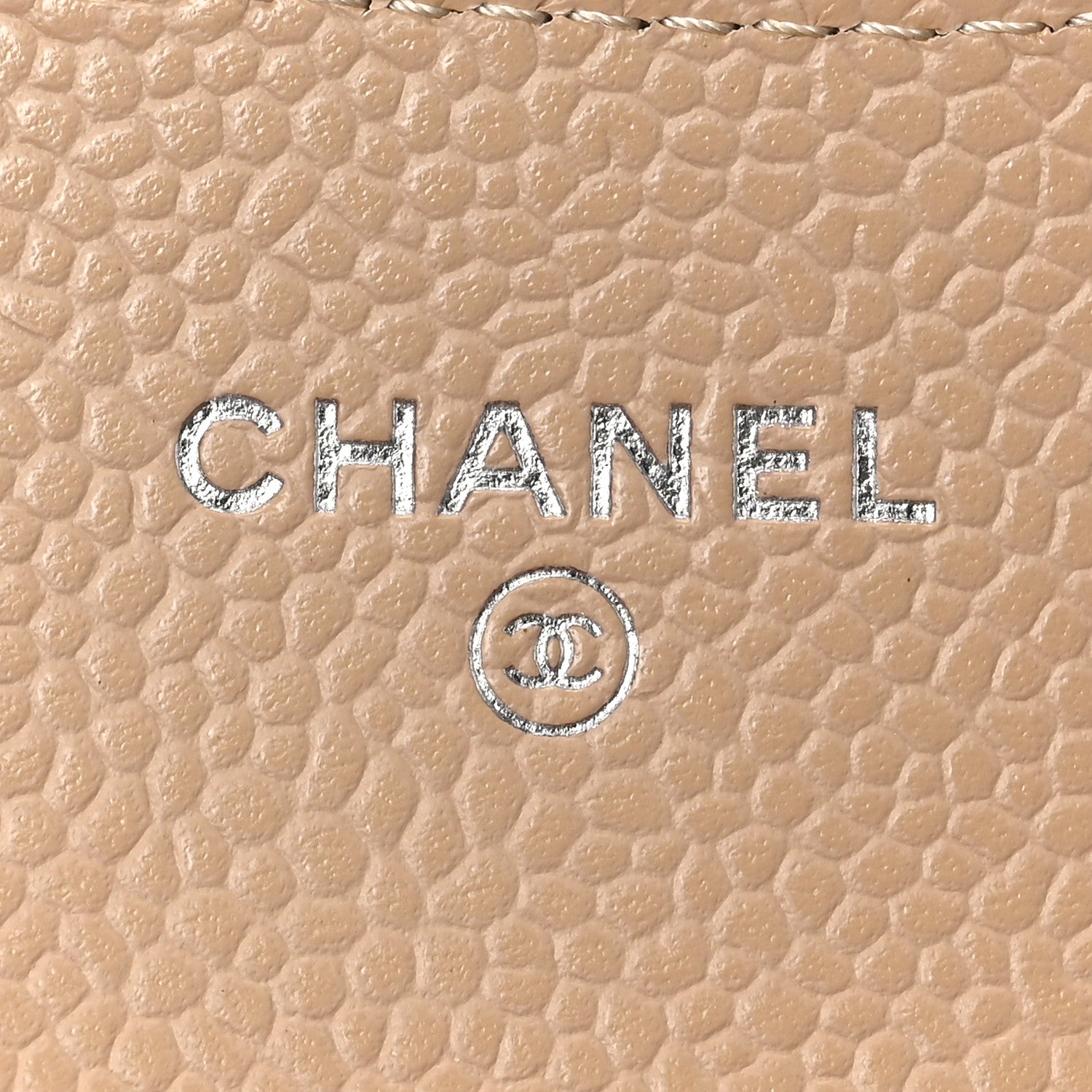 Chanel Caviar Quilted Flap Card Holder Wallet Beige 6 of 8