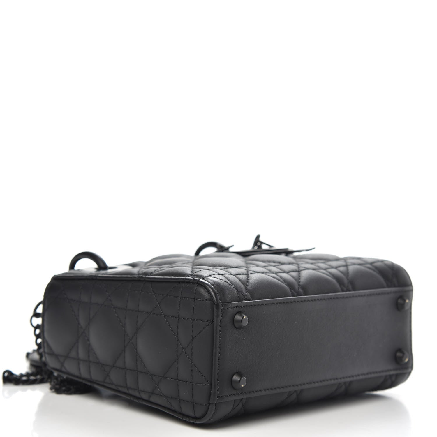 Christian Dior Ultra Matte Calfskin Cannage Mini Lady Dior Black 4 of 10