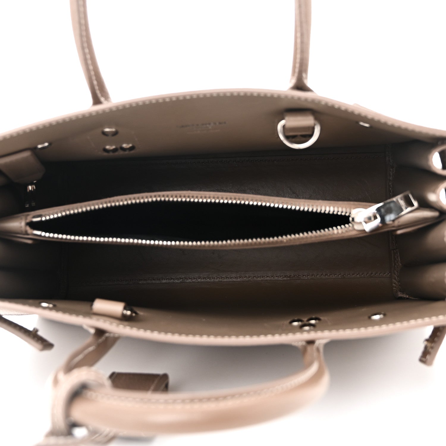 Saint Laurent Grained Calfskin Topstich Baby Sac De Jour Taupe 5 of 9