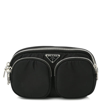 Prada Tessuto Nylon Pocket Cargo Belt Bag Black Fuoco 1 of 9