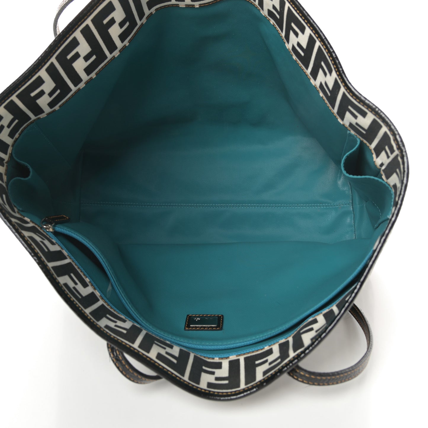 Canvas FF Roll Tote Black White