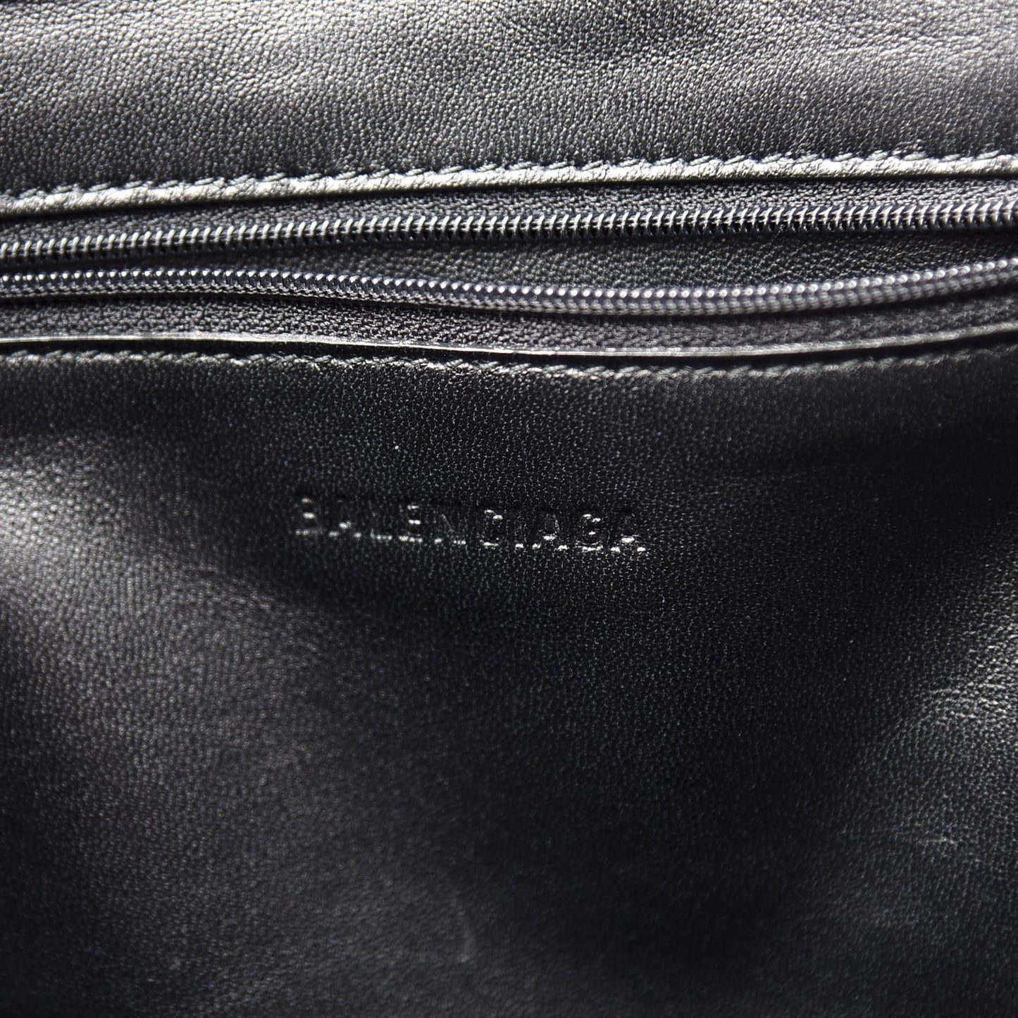 Calfskin Printed Logo Small Market Shopper Tote Black