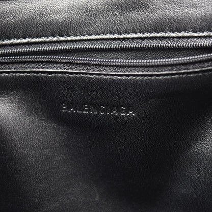 Balenciaga Calfskin Printed Logo Small Market Shopper Tote Black 3 of 12