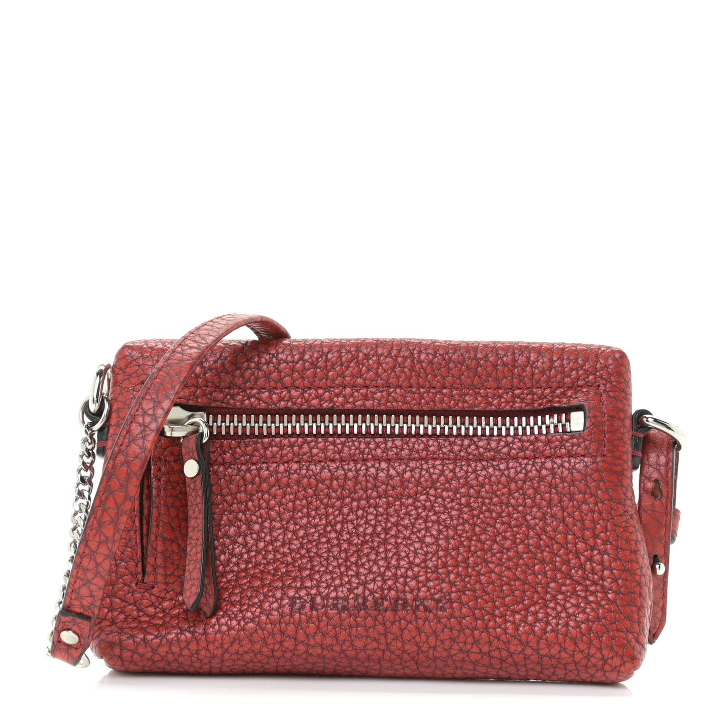 Grainy Calfskin Mini Rossett Bodybrit Biker Crossbody Red