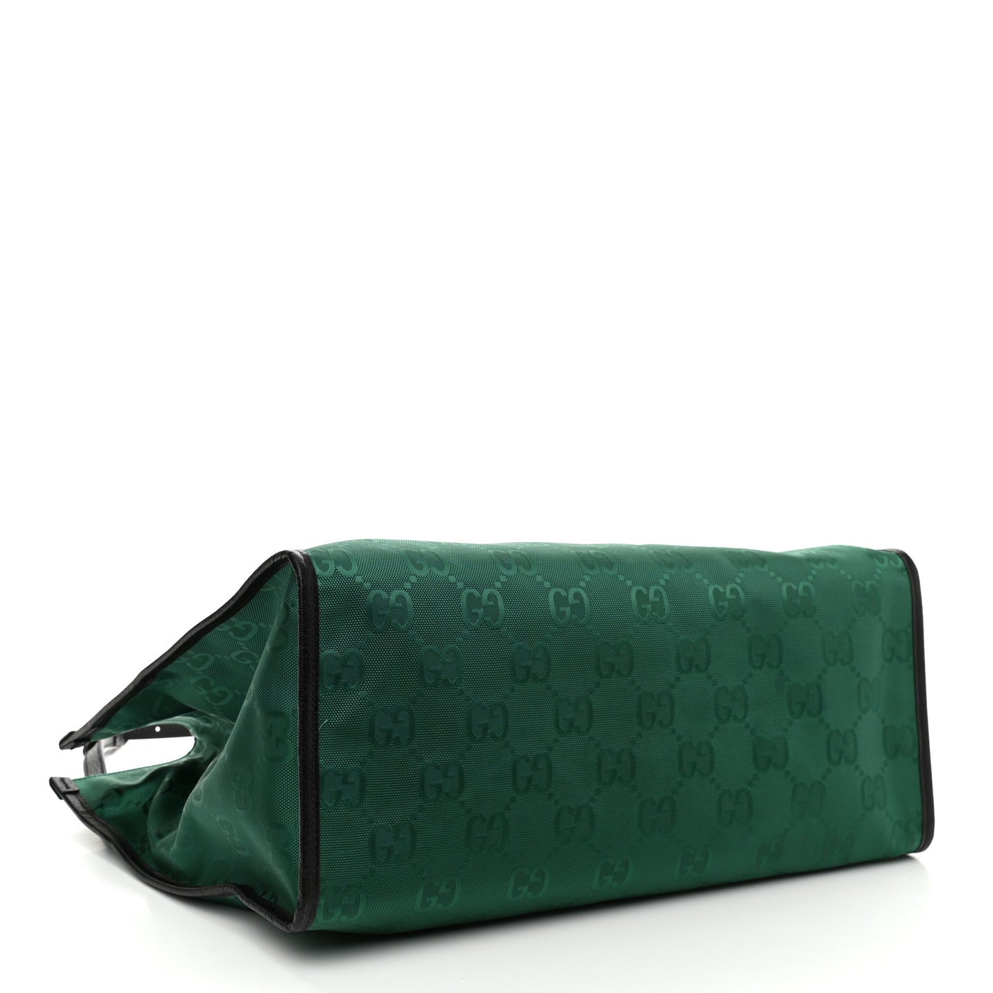 Econyl Nylon Monogram Large Off The Grid Tote Bag Scrabble Green Black