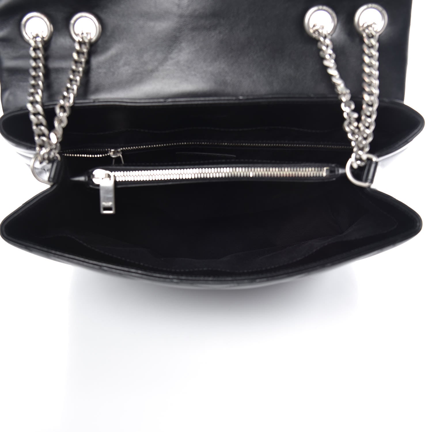 Saint Laurent Calfskin Y Quilted Monogram Medium Loulou Chain Satchel Black 5 of 11