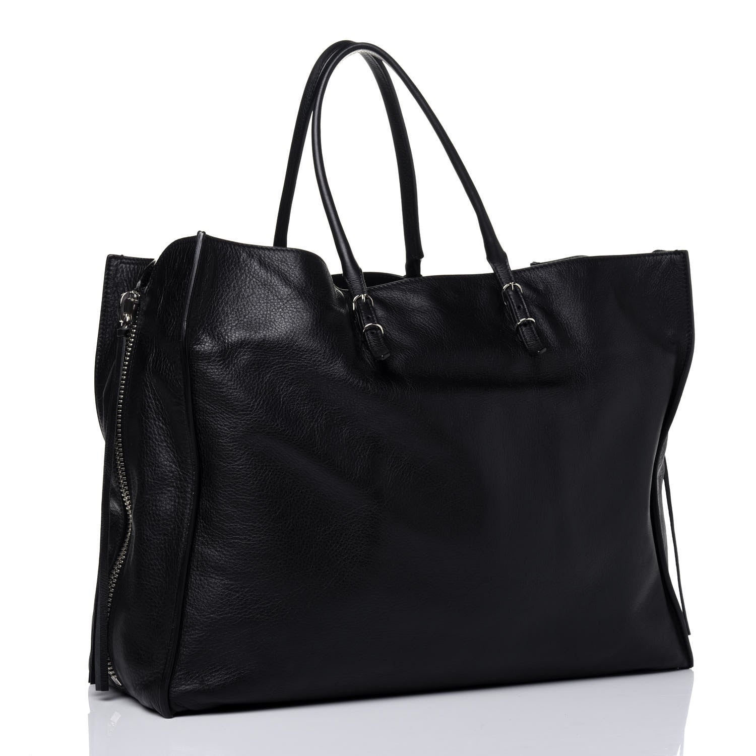Balenciaga Supple Calfskin Papier A4 Zip Around Tote Black 3 of 24