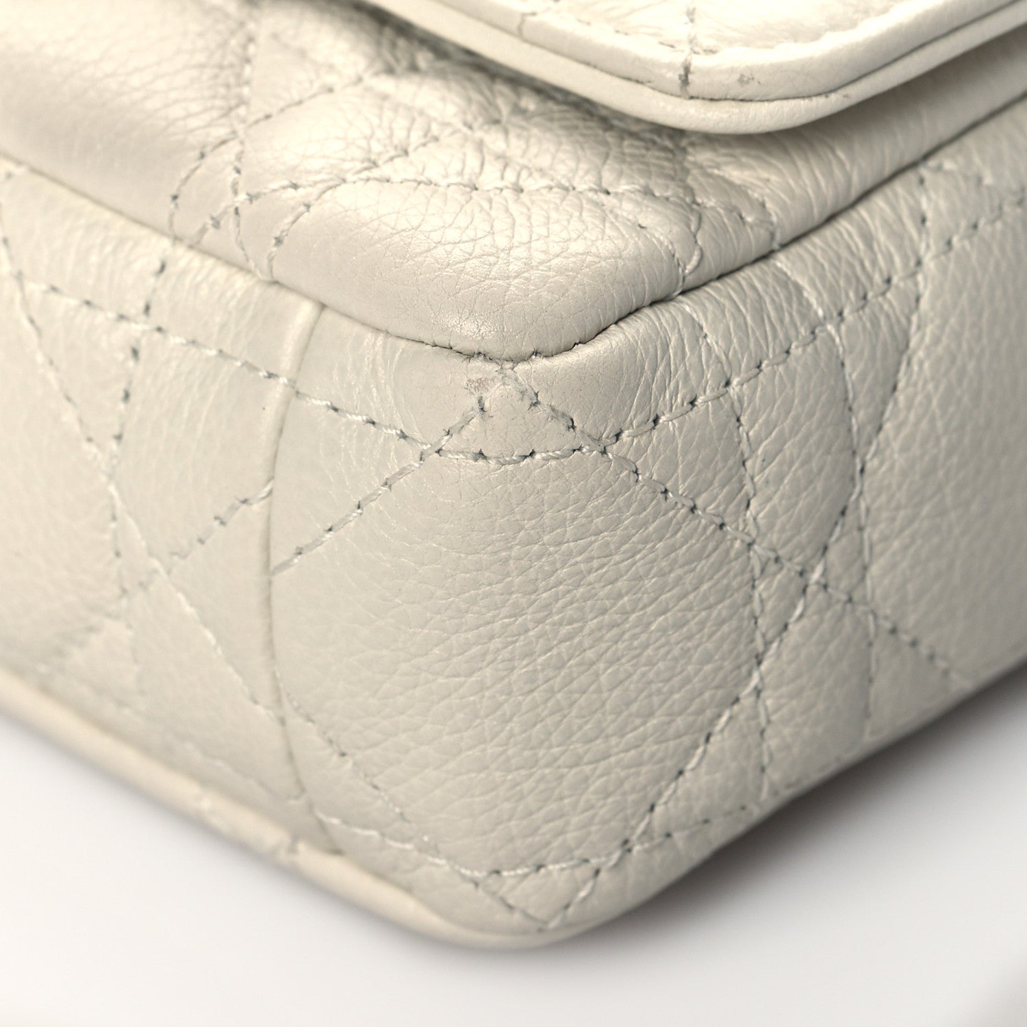 Christian Dior Supple Calfskin Cannage Caro Pouch with Chain Latte 9 of 9