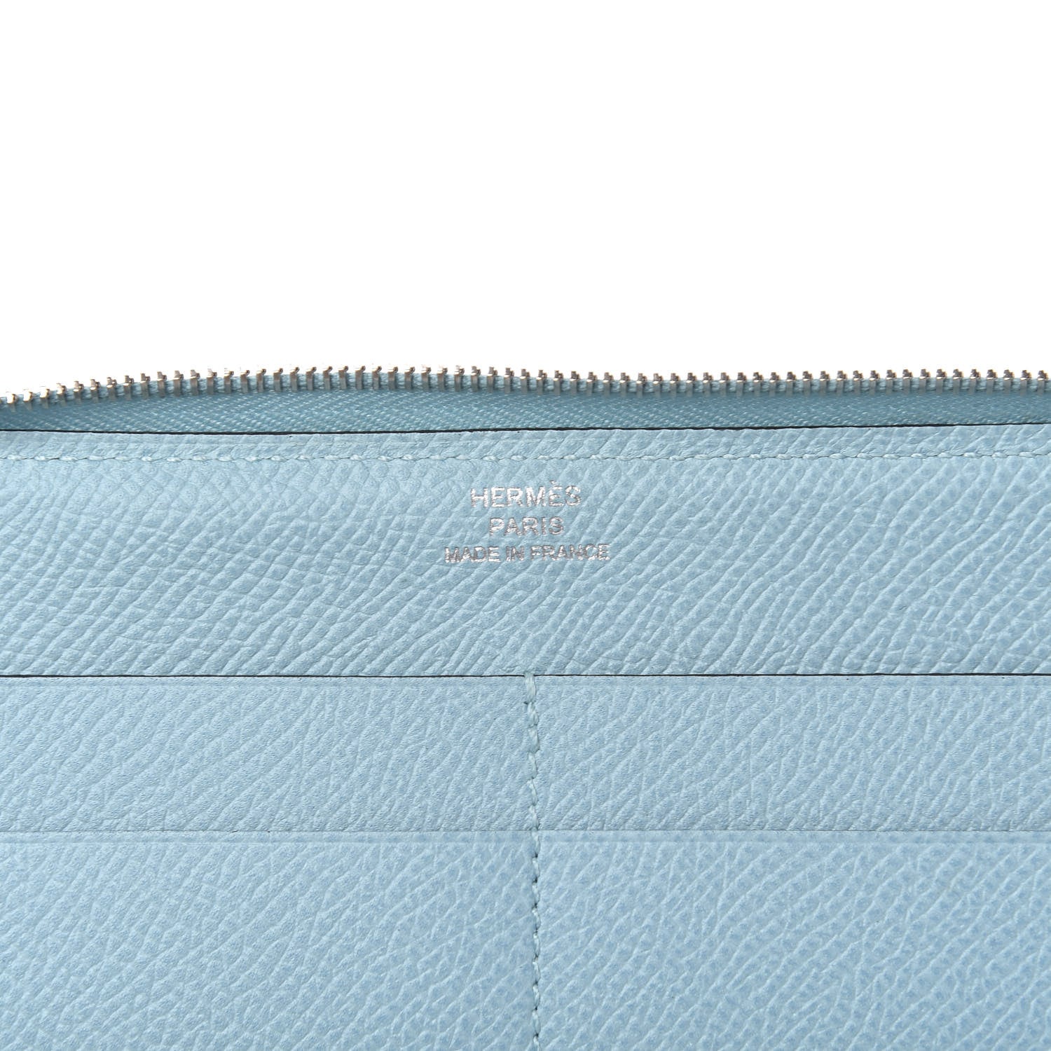 Hermes Epsom Printed Silk Flamingo Party Soie-Cool Wallet Mykonos Bleu Atoll 6 of 8