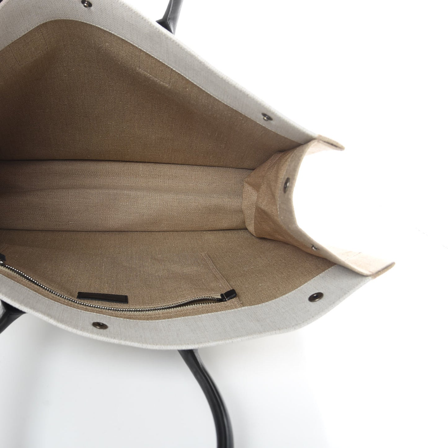 Linen Calfskin Rive Gauche Tote Optic White