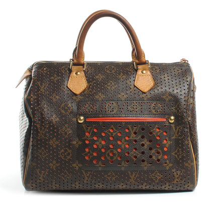 Louis Vuitton Monogram Perforated Speedy 30 Orange 1 of 8