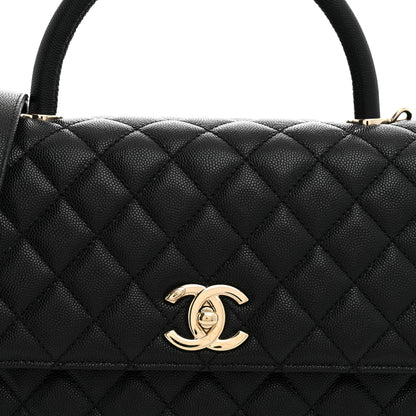 Chanel Caviar Quilted Small Coco Handle Flap Black 8 of 10