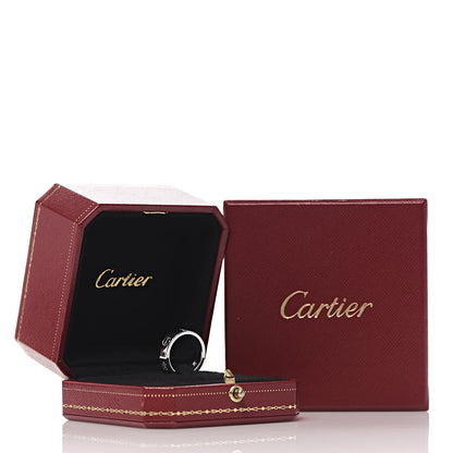 Cartier 18K White Gold 3 Diamond 5.5mm LOVE Ring 48 4.5 6 of 6