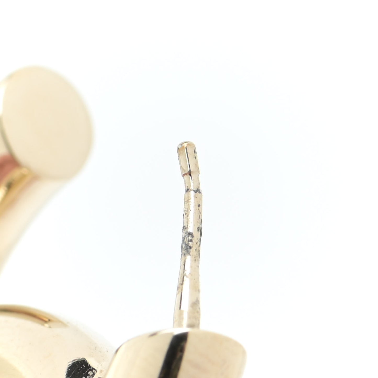 Metal Large CC Earrings Light Gold