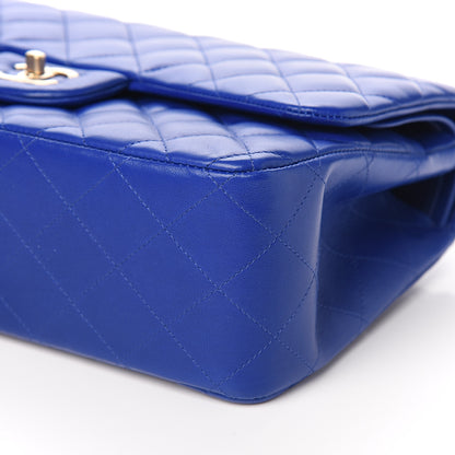 Chanel Lambskin Quilted Jumbo Double Flap Blue 8 of 10