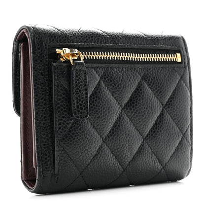 Chanel Caviar Quilted Compact Flap Wallet Black 3 of 9