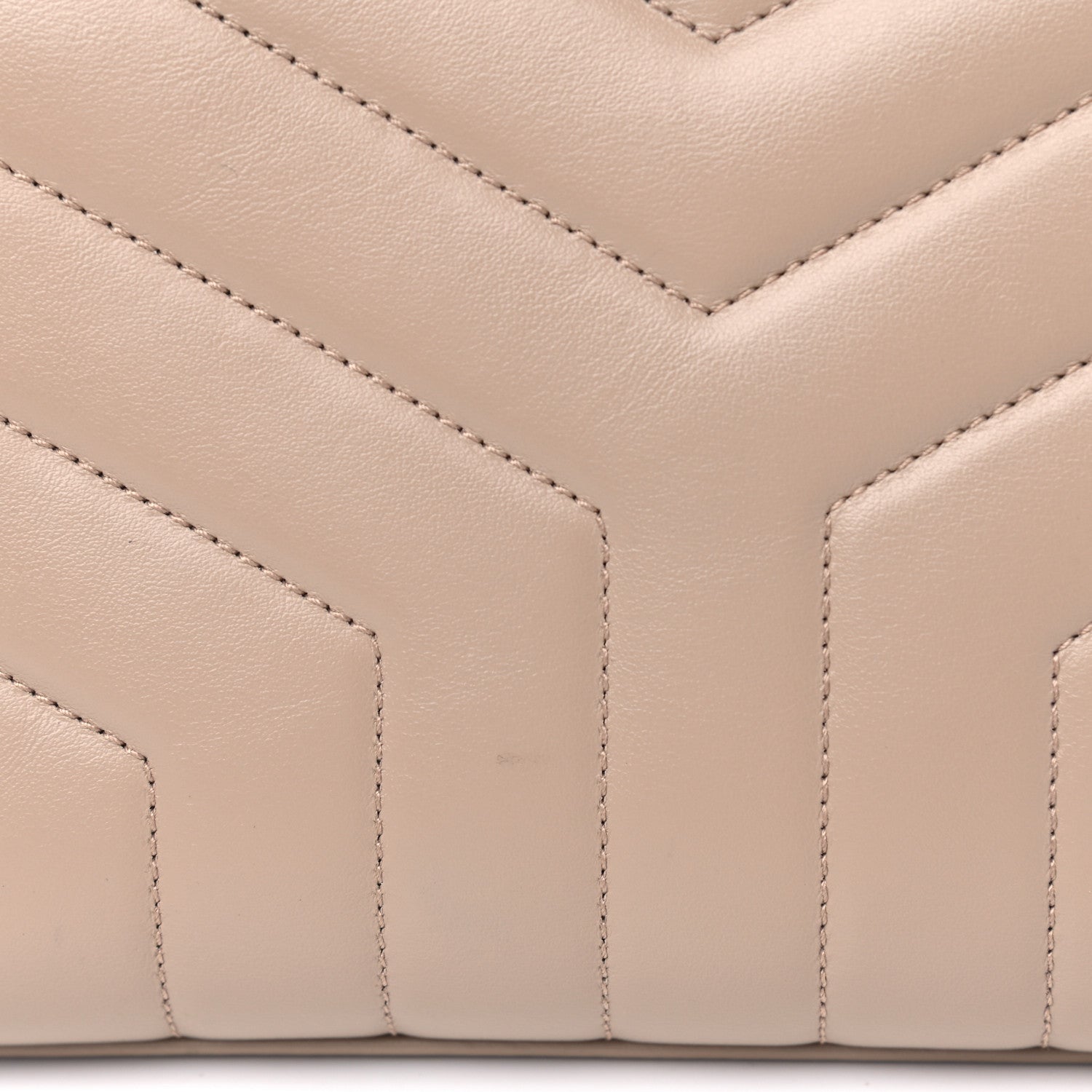 Saint Laurent Calfskin Y Quilted Monogram Small Loulou Chain Satchel Dark Beige 8 of 8