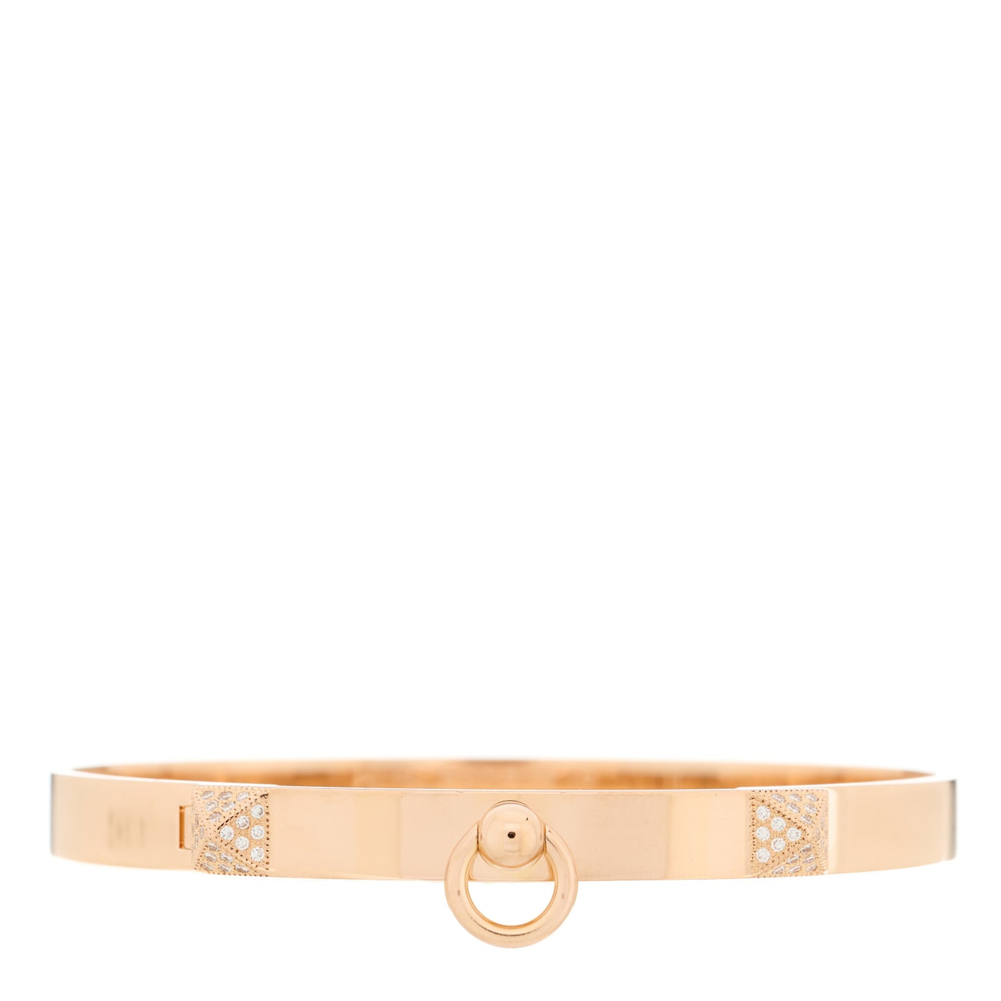 18K Rose Gold Diamond PM Collier De Chien Bracelet LG