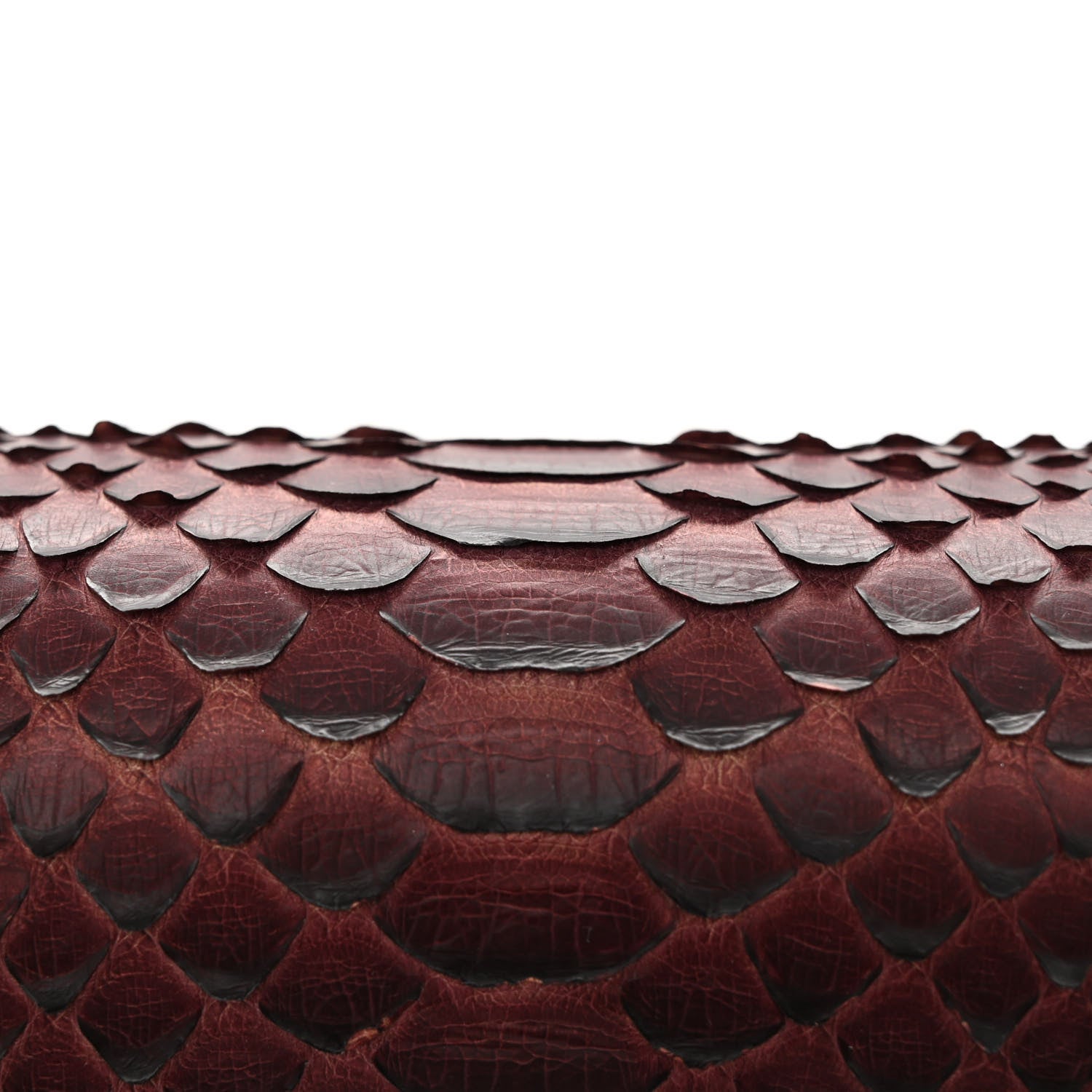 Chanel Snakeskin Mini Rectangular Flap Burgundy 12 of 13