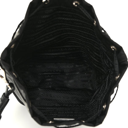 Prada Saffiano Tessuto Nylon Vela Bucket Wristlet Black 5 of 10
