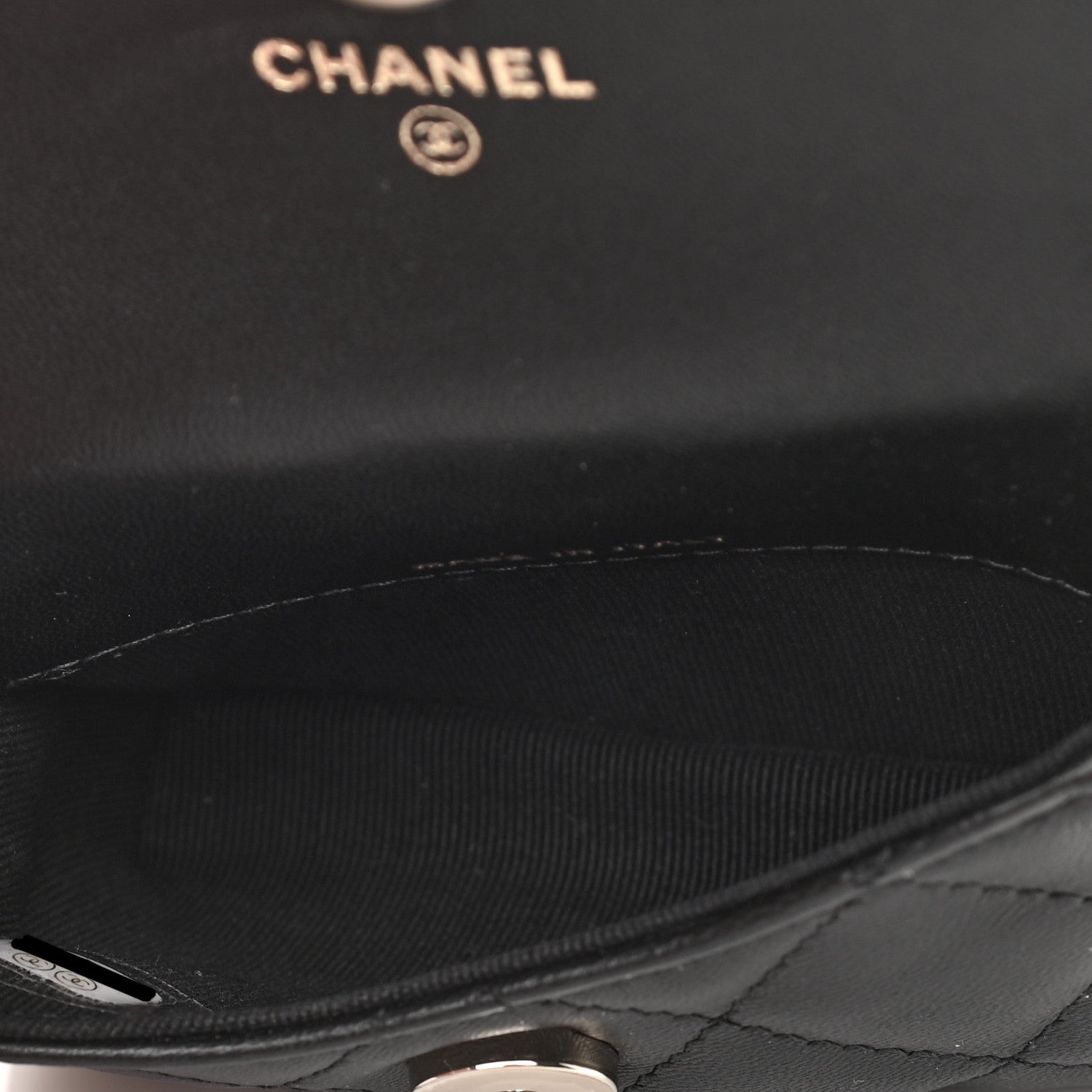 Chanel Lambskin Quilted Pearl Chain Belt Bag Black 5 of 11