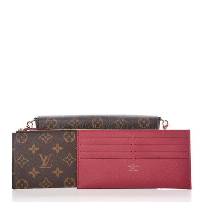 Louis Vuitton Monogram Pochette Felicie Chain Wallet Fuchsia 10 of 11