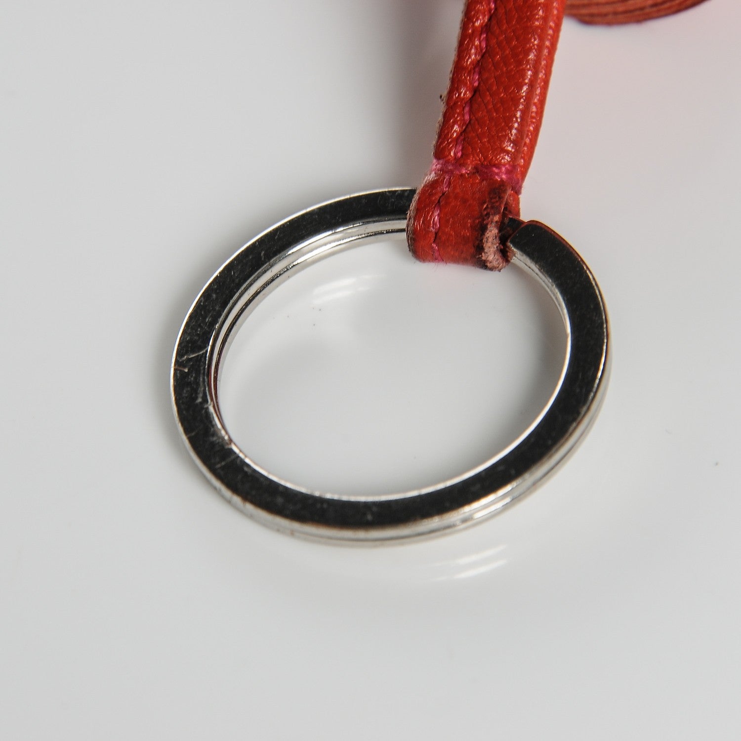 Hermes Lambskin Carmen Tassel Key Holder Rouge Casaque 5 of 5