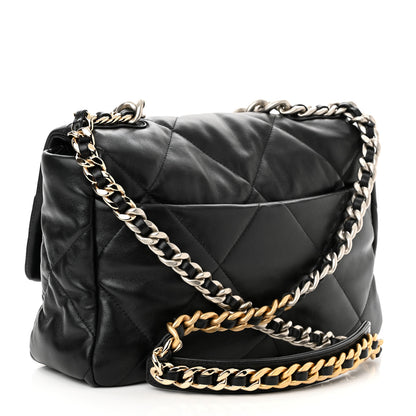Chanel Lambskin Quilted Large Chanel 19 Flap Black 3 of 11