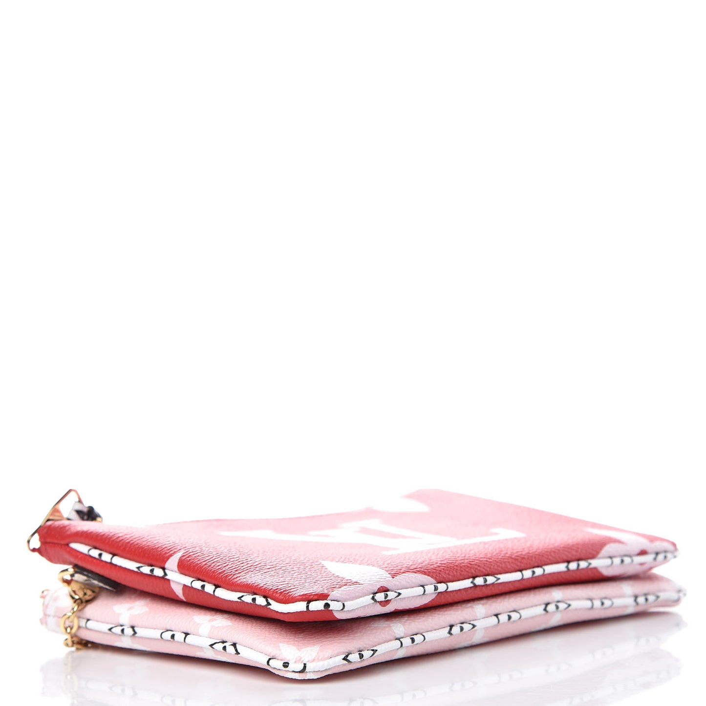 Monogram Giant Double Zip Pochette Rouge