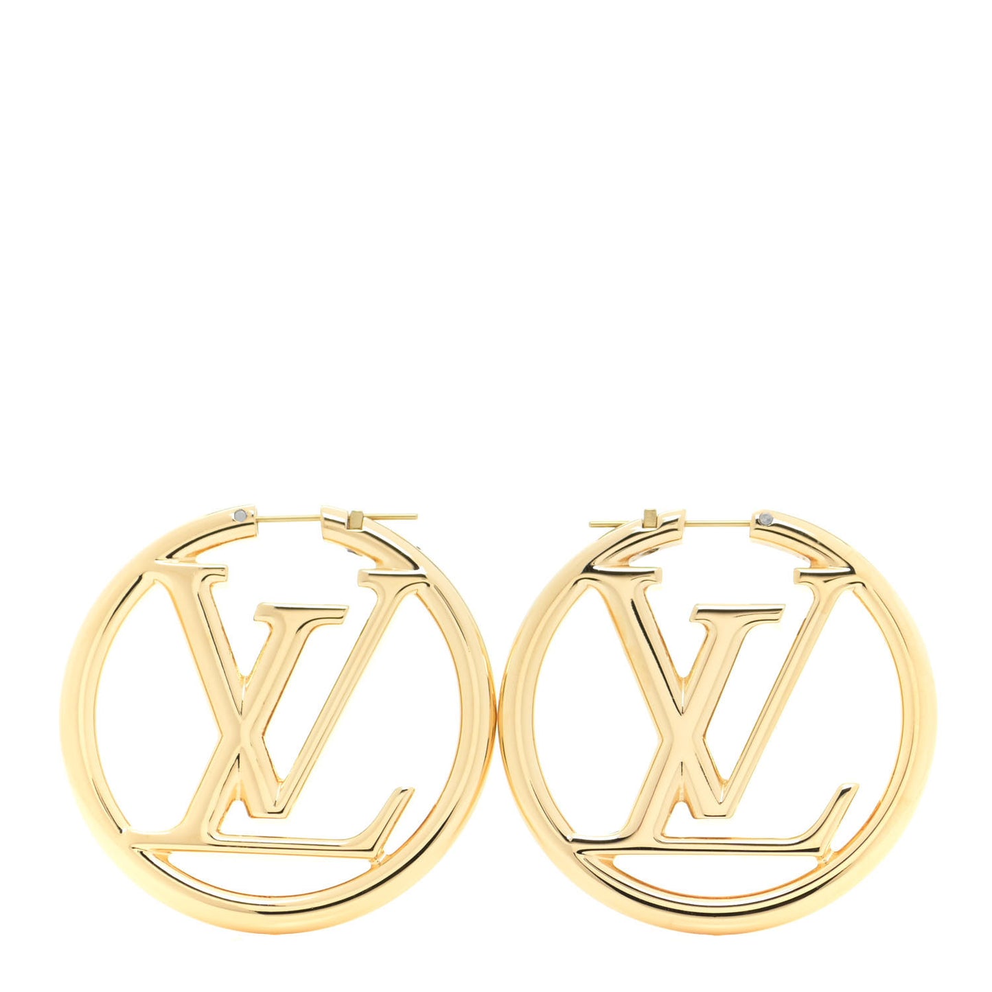 Metal Louise Hoop Earrings Gold